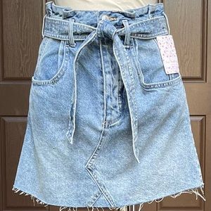 Free People We The Free denim mini skirt